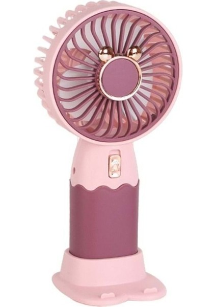 Taşınabilir Mini Fan, Şarjlı, Sessiz, Güçlü, Serinleten Masaüstü Vantilatör, Pembe Renk fiyatları