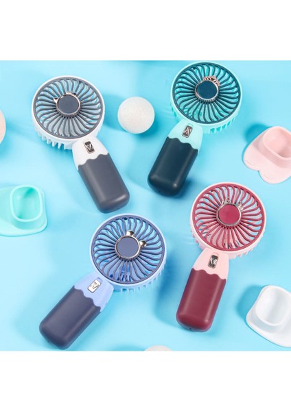 Taşınabilir Mini Fan, Şarjlı, Sessiz, Güçlü, Serinleten Masaüstü Vantilatör, Pembe Renk indirimleri