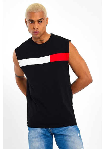 Süperlife Erkek Bisiklet Yaka Regular Fit Garnili Tişort SPR23AT346