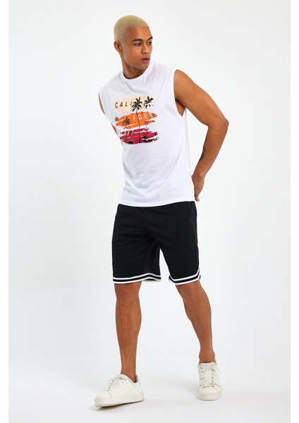 Süperlife Erkek Bisiklet Yaka Regular Fit Baskılı Tişort SPR23AT341