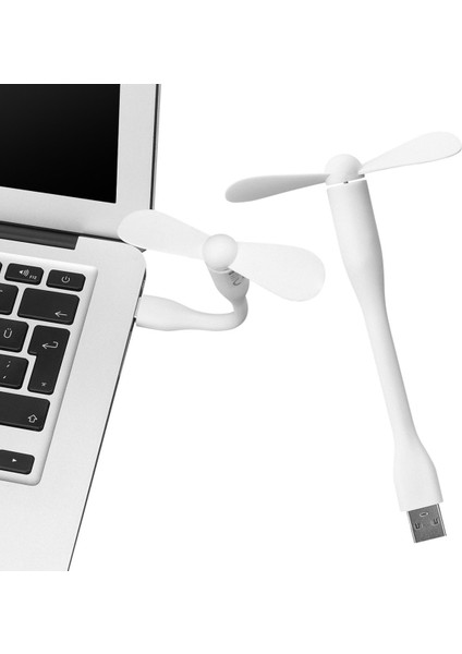 Taşınabilir Esnek Beyaz USB Mini Fan Çok Renkli Hafif ve Taşınabilir