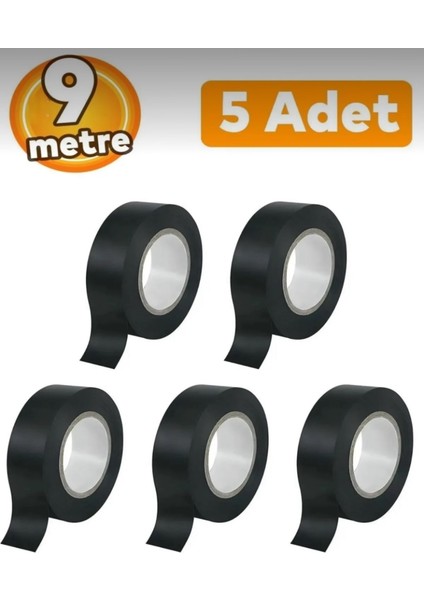 Izole Pvc Elektrikçi Izole Bant Siyah (5 Adet)