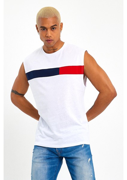 Süperlife Erkek Bisiklet Yaka Regular Fit Garnili Tişort SPR23AT346