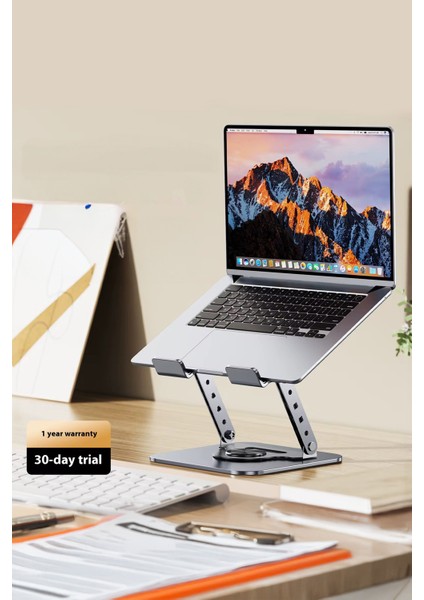 Metal Laptop Macbook Notebook Standı 2 Kademeli 360 Derece Ayarlanılabilir