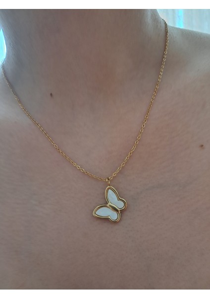 Badelis Çelik Gold Kelebek Figürlü Kolye fiyatları