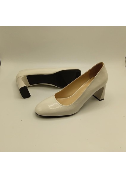 Kaila Krem Deri Kalın Topuklu Kadın Ayakkabı indirimleri