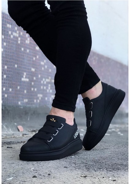 J029 Bağcıksız 3 Bant Lastikli Legend Ortopedik Taban Erkek Sneaker Günlük Ayakkabı St Siyah modelleri