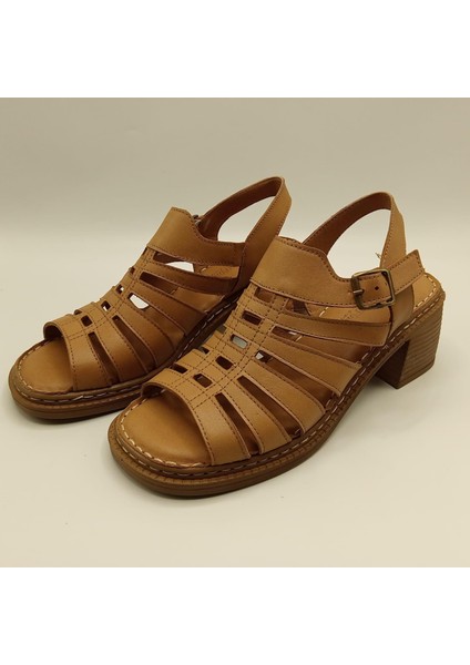 Exclusive Stabil Taba Topuklu Kadın Sandalet | Konforlu Klasik Tarz fırsatları