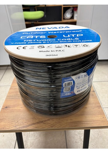 Çift Katmanlı 305 Metre 23 Awg Dış Ortam (Outdoor) Utp Cat6 Kablo fiyatları