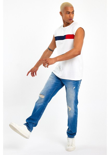 Süperlife Erkek Bisiklet Yaka Regular Fit Garnili Tişort SPR23AT346 modelleri