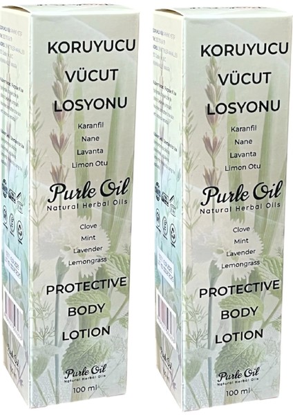 Doğal Sivrisinek ve Kene Kovucu Vücut Losyonu 100 Ml, 2 Adet, Purle