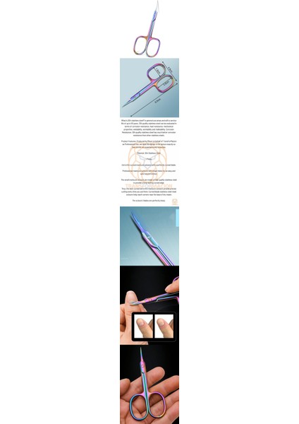 Rainbow Manikür Et Makası 304 Çelik Profesyonel - MRK3458-1639 fiyatları