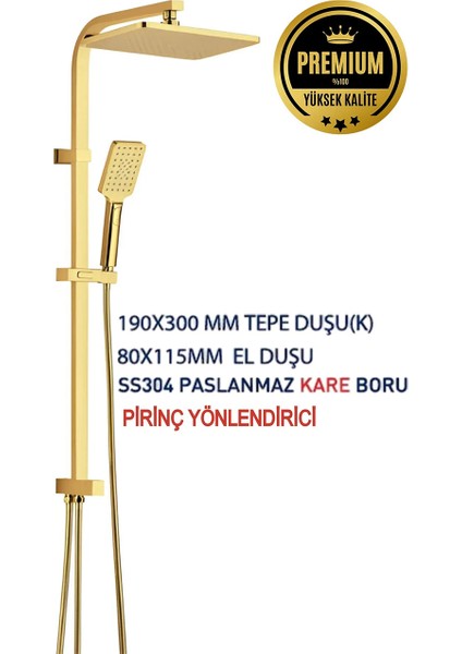 Tepe Yağmurlama Kirec Kırıcılı Toro Duş Seti Pirinç Yönlendirici Altın Gold