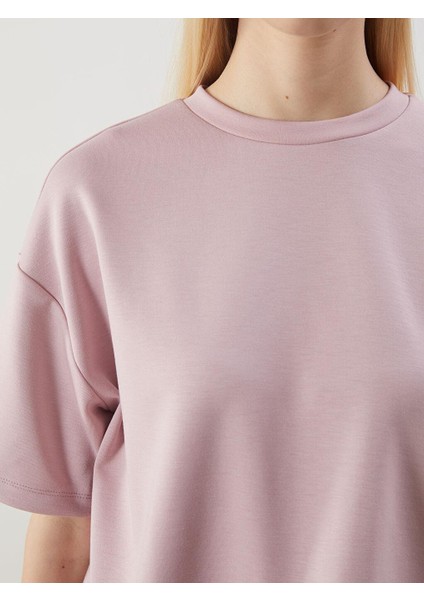 Bisiklet Yaka Oversize Kadın Tişört (S5) modelleri