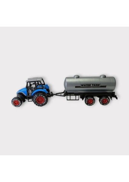 Çek Bırak Römorklu Traktör 25CM - Mavi Su Tankı (Lisinya)