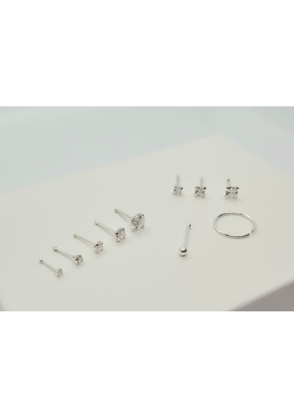 Set 925 Ayar Gümüş ( 10'lu Ekonomik ) Zirkon Taşlı Hızma Seti fırsatları