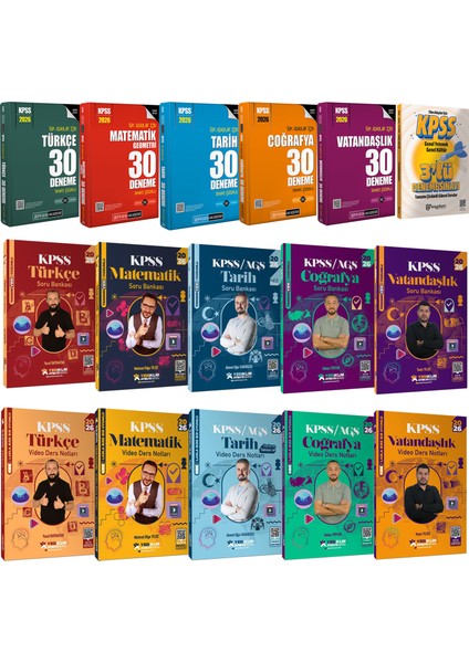 2026 Kpss Lisans Karma Set(Tüm Dersler 30 Deneme-Video Çözümlü Soru Bankası-Video Ders Notları)