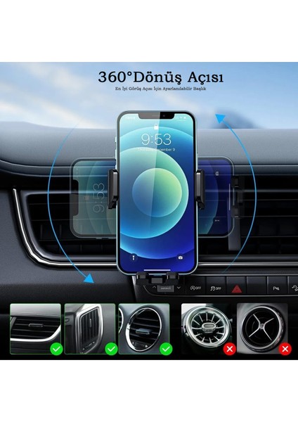 Araç Içi Kancalı Telefon Tutucu Havalandırma Peteği Için fırsatları