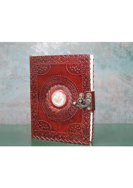Taşlı Deri Defter Model 3