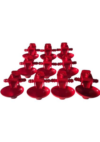 Otomatik Tavuk Suluk 10 Adet Yaylı Çanak Suluk Kuş Bıldırcın Keklik Tavuk Suluk