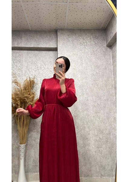 25Y4619 Abiye Elbise Janjan Kumaş Astarlı - Tane - 25Y4619 - Kırmızı - 44 fiyatları