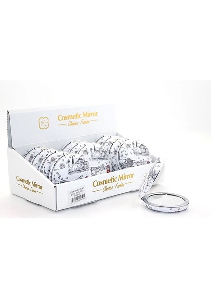 Taşlı Istanbul Tasarımı El Aynası Kalın Model 7