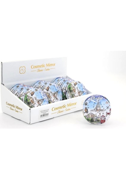 Taşlı Istanbul Tasarımı El Aynası Kalın Model 5