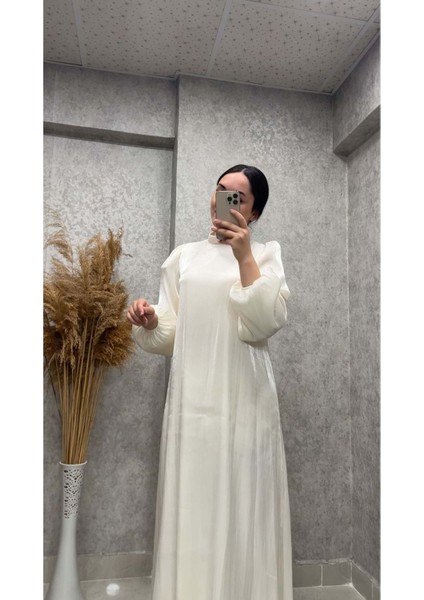 25Y4619 Abiye Elbise Janjan Kumaş Astarlı - Tane - 25Y4619 - Krem - 40 modelleri