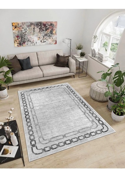 Işıltı Koleksiyonu MODEL101 Süngerli Dijital Baskılı Saçaksız Mutfak Halısı Yolluk
