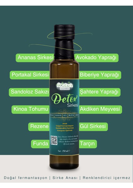 Detoks Sirkesi | 14 Bileşenli Süper Karışım | Avokado & Kinoa Içerikli | Doğal Fermantasyon fiyatları