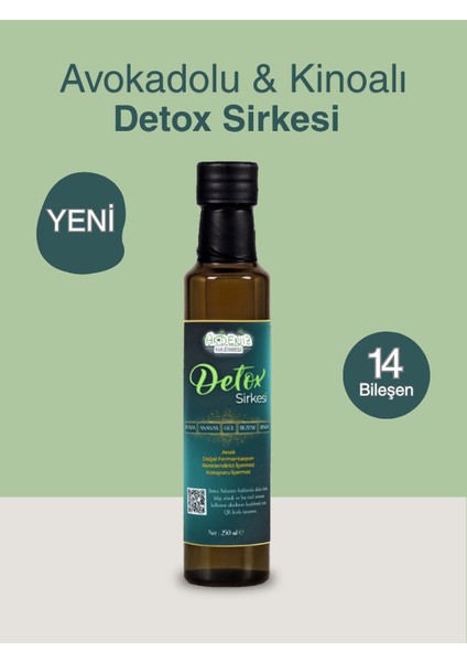 Detoks Sirkesi | 14 Bileşenli Süper Karışım | Avokado & Kinoa Içerikli | Doğal Fermantasyon indirimleri