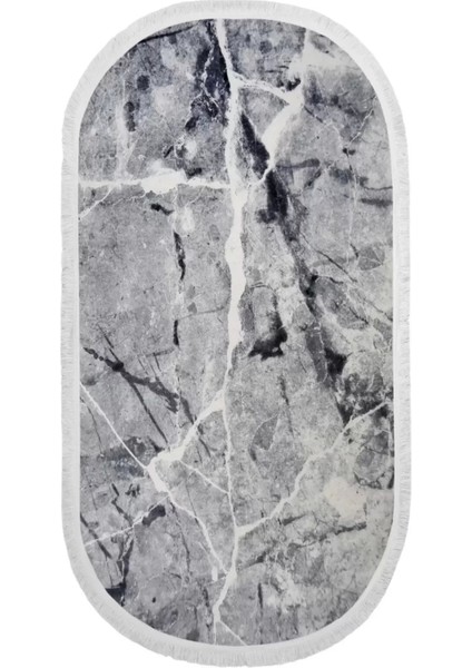 Halı Gri Cool Granit Yıkanabilir Saçaklı Oval Kesme Ince Yolluk Kilim Salon Halısı Modeli fiyatları