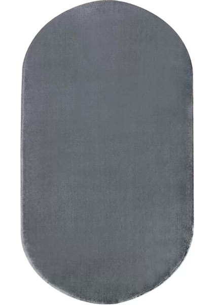 Peluş Halı Koyu Gri Cool Yıkanabilir Oval Kesme Post Yolluk Kilim Salon Halısı Modelleri fiyatları
