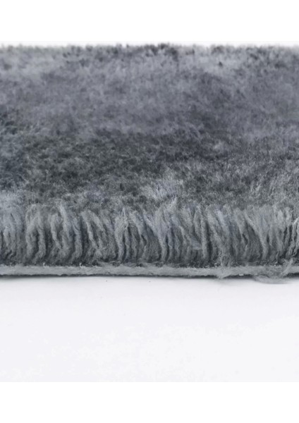 Peluş Halı Koyu Gri Cool Yıkanabilir Oval Kesme Post Yolluk Kilim Salon Halısı Modelleri modelleri
