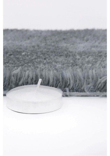 Peluş Halı Koyu Gri Cool Yıkanabilir Oval Kesme Post Yolluk Kilim Salon Halısı Modelleri fırsatları