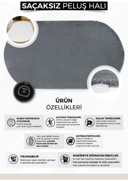 Peluş Halı Krem Cool Yıkanabilir Oval Post Kesme Yolluk Kilim Salon Halısı Modelleri fırsatları