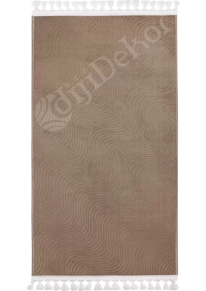 Halı Cool Kahverengi Sahra Kaymaz Yıkanabilir Saçaklı Yolluk Salon Halısı Modelleri fiyatları