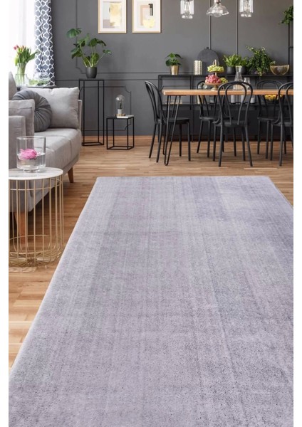 Peluş Halı Açık Gri Cool Yıkanabilir Post Kesme Yolluk Kilim Salon Halısı Modelleri