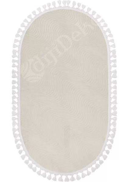 Halı Cool Krem Sahra Desenli Yıkanabilir Saçaklı Oval Yolluk Kilim Salon Halısı Modelleri fiyatları
