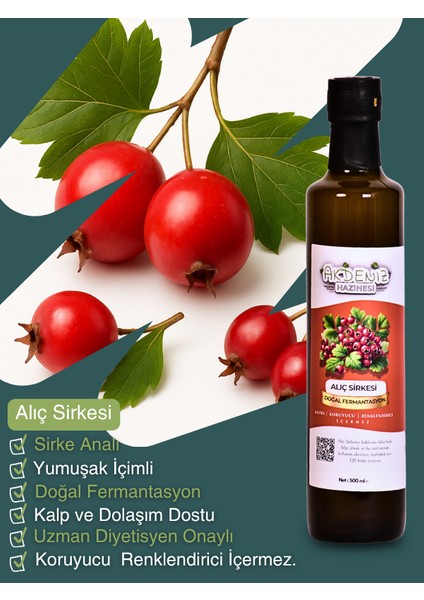 Alıç Sirkesi Doğal Fermantasyon Katkısız 500 ml fiyatları