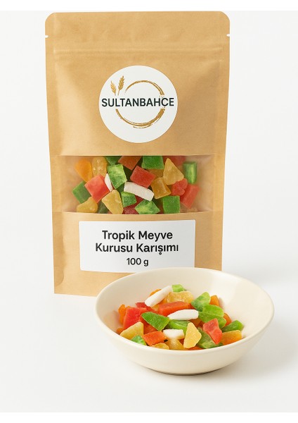 Doğal Tropik Meyve Kurusu Karışık 100 gr | Şeker İlavesiz - Sağlıklı Atıştırmalık - Jelibon Kıvamı
