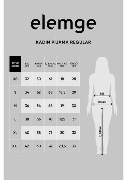 %100 Pamuk Süprem Kadın Pijama Altı Rahat Kalıp Boru Paça Lastikli Kurdeleli Terletmez Esnek Siyah