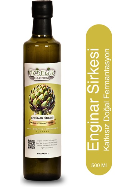Enginar Sirkesi Doğal Fermantasyon Katkısız 500 ml