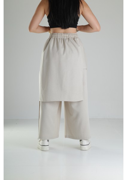 Bej Tokyo Bol Kalıp Pantolon