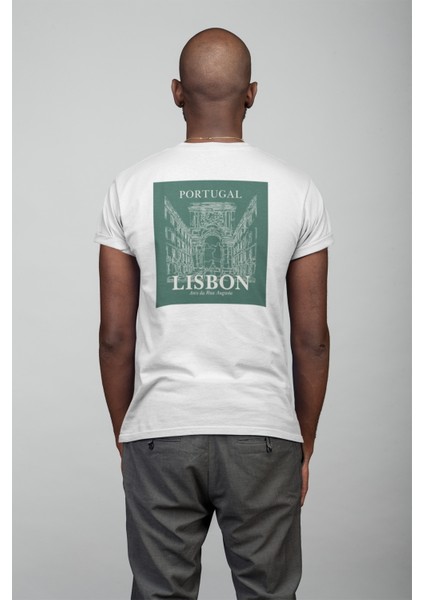 Zuno Erkek Slimfit Lisbon Baskılı T-Shirt