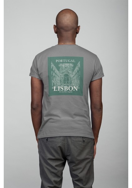 Zuno Erkek Slimfit Lisbon Baskılı T-Shirt