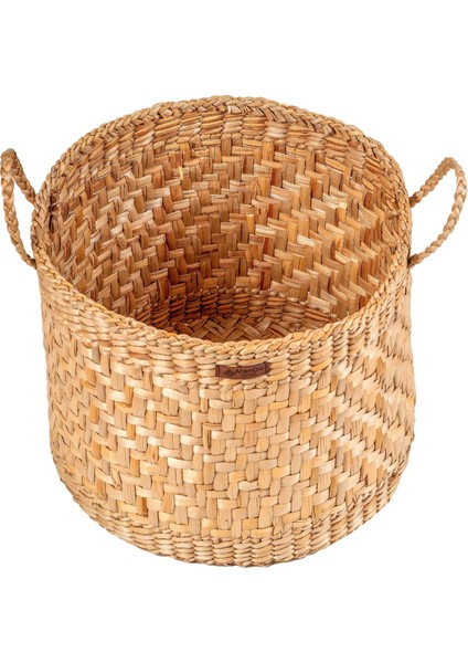 %100 El Yapımı Doğal Hasır Büyük Oyuncak Sepeti | 37X30 cm | Kulplu Çok Amaçlı Organizer & Dekoratif Sepet modelleri