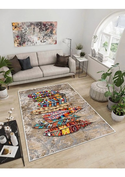 Işıltı Koleksiyonu MODEL81 Süngerli Dijital Baskılı Saçaksız Mutfak Halısı Yolluk