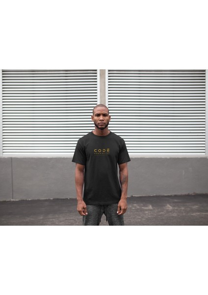 Zuno Erkek Slimfit Code Generator Baskılı T-Shirt