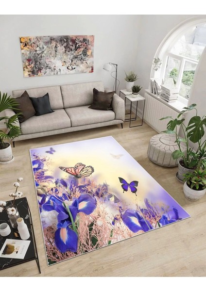 Işıltı Koleksiyonu MODEL290 Süngerli Dijital Baskılı Saçaksız Mutfak Halısı Yolluk